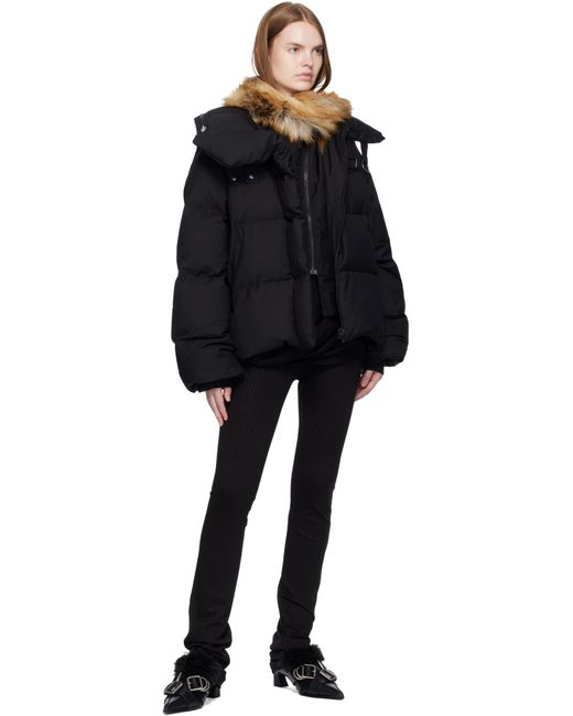 OTTOLINGER Black Deconstructed Double Zip Down Jacket