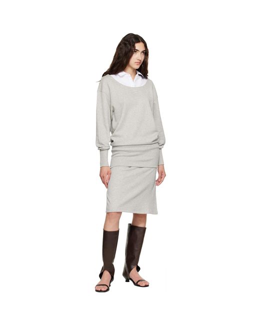 Paloma Wool Gray Belda Midi Dress