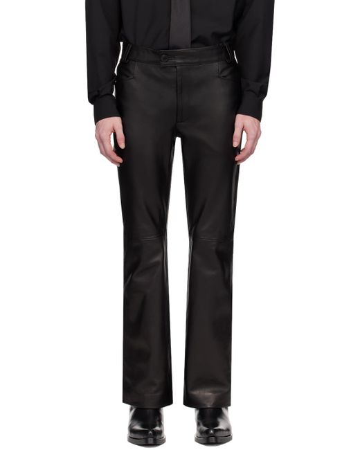 Ernest W. Baker Black Fla Leather Pants for men