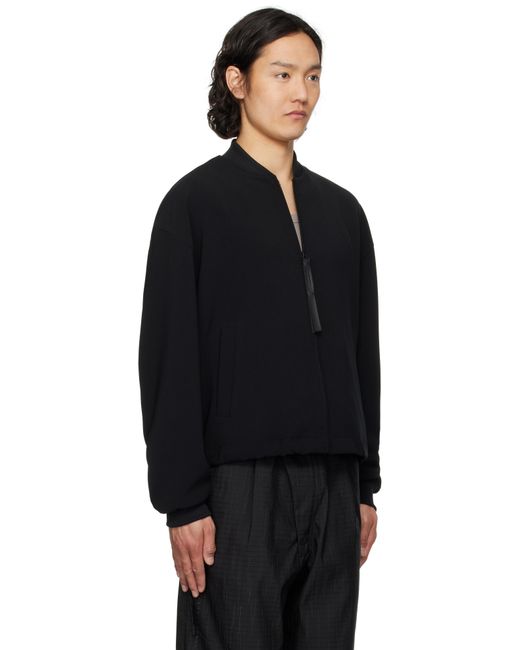 N. Hoolywood Black Blouson Bomber Jacket for men
