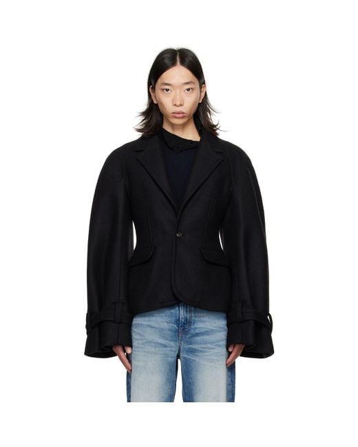 Egonlab Black Raglan Tailoring Blazer for men