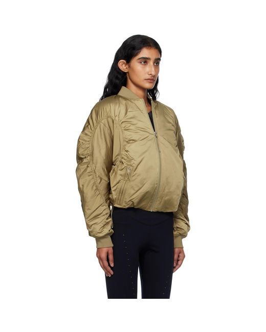 On Shoes Black Khaki Varsity Bomber Jacket