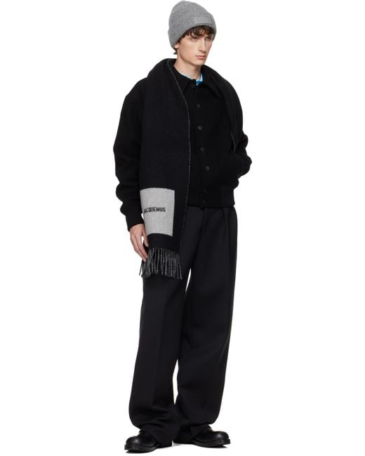 Jacquemus Black La Croisière 'The Feltro' Bomber Jacket for men