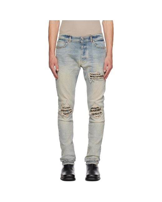 Amiri Blue Studs Mx1 Jeans for men