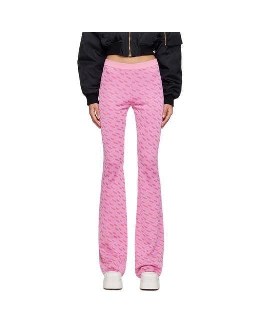 Versace Pink 'la Greca' Lounge Pants