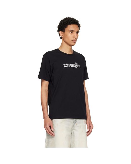 Off-White c/o Virgil Abloh Black Heraldic Arrow Slim T-Shirt for men