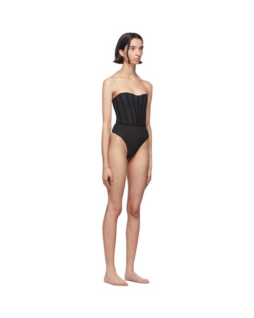 Agent Provocateur Black Roxey Corset Bodysuit