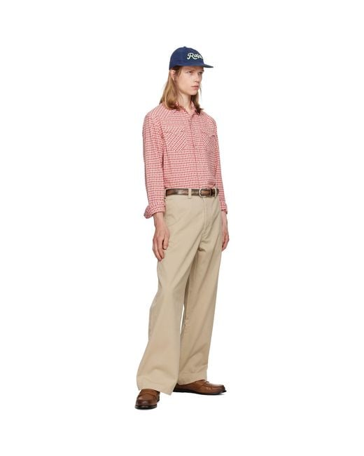 Polo Ralph Lauren Pink Classic Fit Checked Western Shirt for men