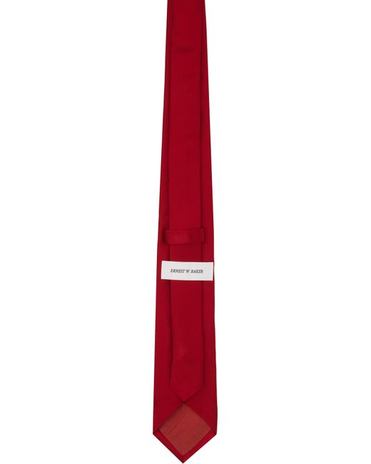 Ernest W. Baker Black Satin Tie for men