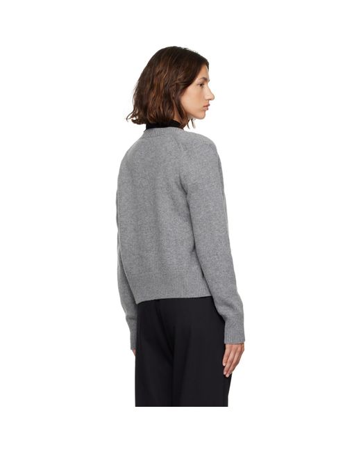 Burberry Gray Wool Cardigan