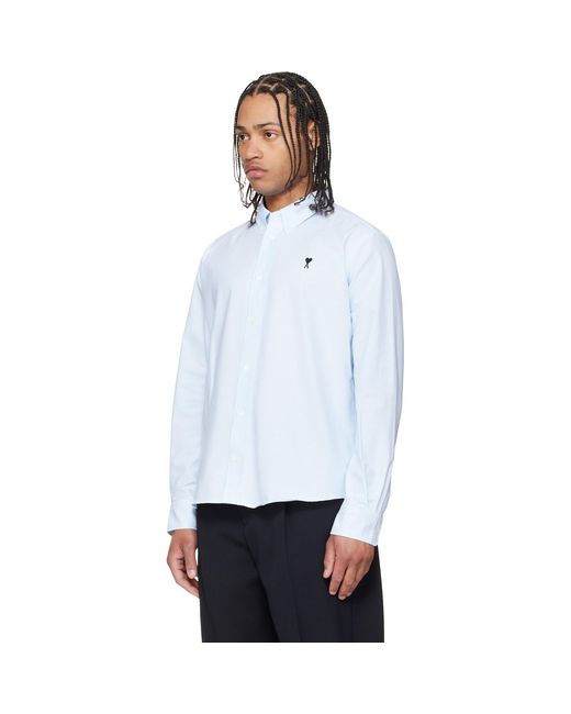 AMI White Cotton Ami De Coeur Oxford Shirt for men