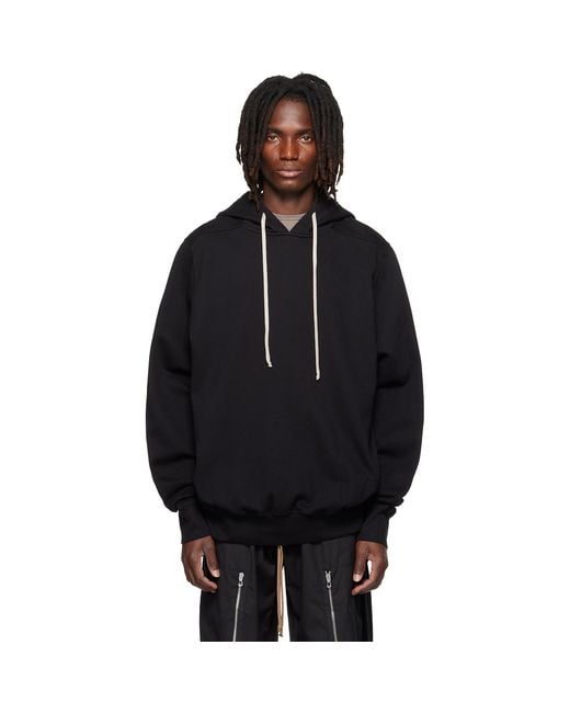 Rick Owens Black Tower Oversized Hoodie for men