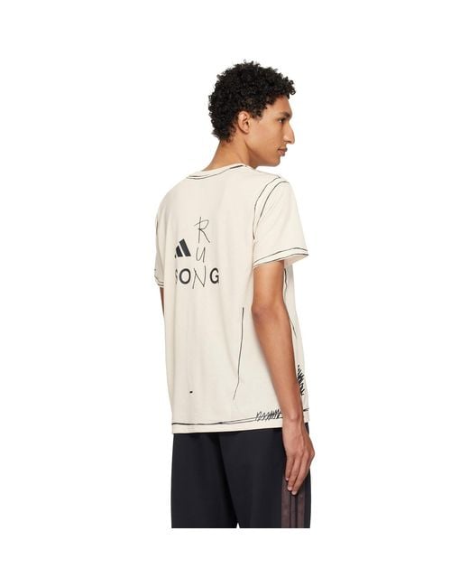 Song For The Mute Natural Off- Adidas Edition Adirun01 T-Shirt for men