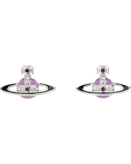 Vivienne Westwood Black Small Neo Bas Relief Earrings