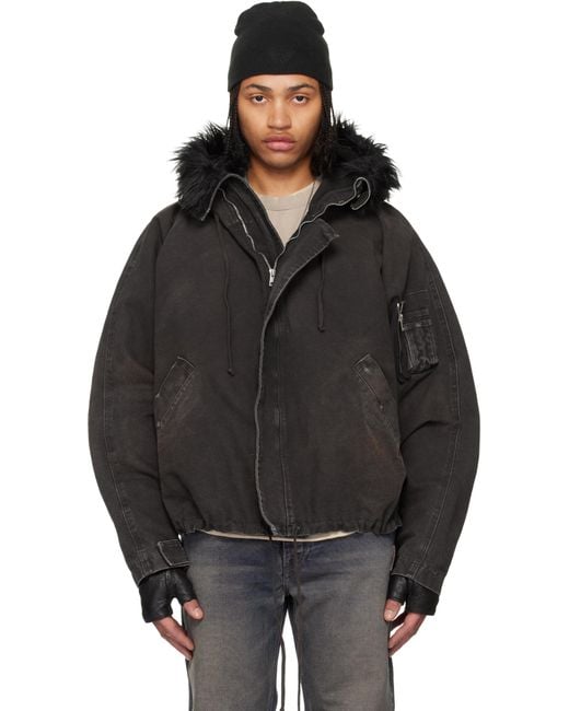 ALEXANDER DIGENOVA Black Helicopter Long Jacket for men