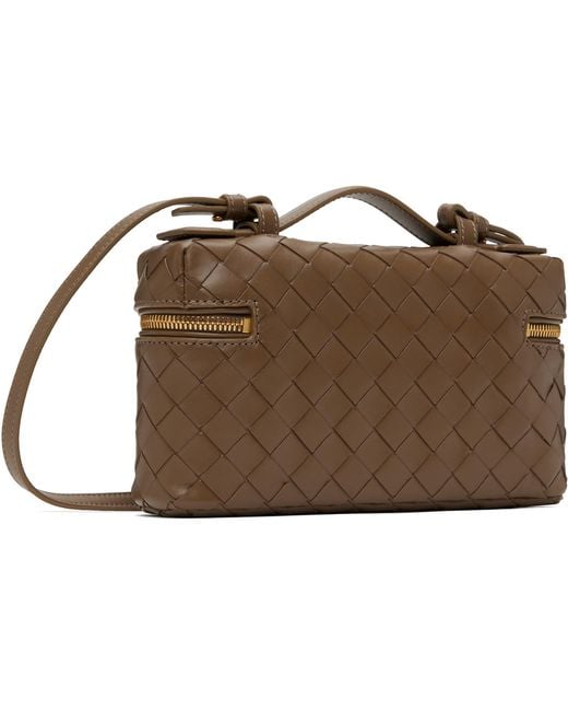 Bottega Veneta Black Taupe Bang Bang Vanity Case Bag