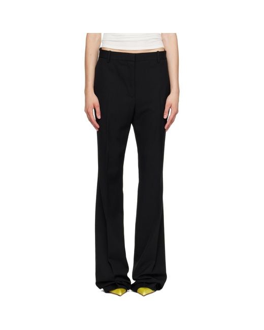 Tom Ford Black Sharp Tailored Straight Boyfriend Trousers
