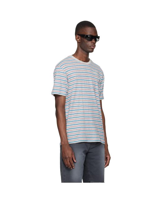 Stockholm Surfboard Club Black Striped T-Shirt for men