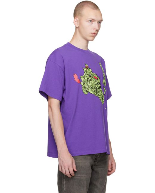 Brain Dead Purple Goon Rider T-shirt for men