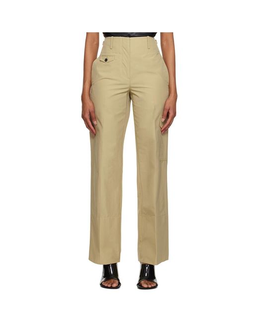 Helmut Lang Natural Beige Utility Trousers