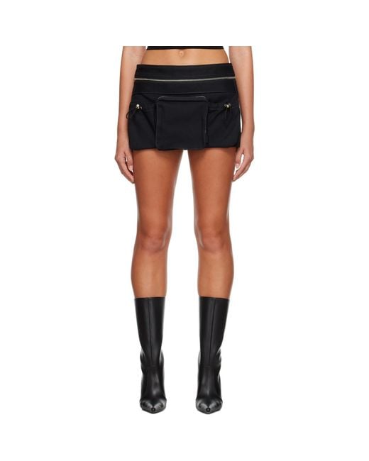 Dion Lee Black Utility Cargo Miniskirt