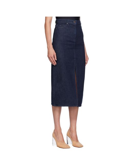 16Arlington Blue Ille Denim Midi Skirt