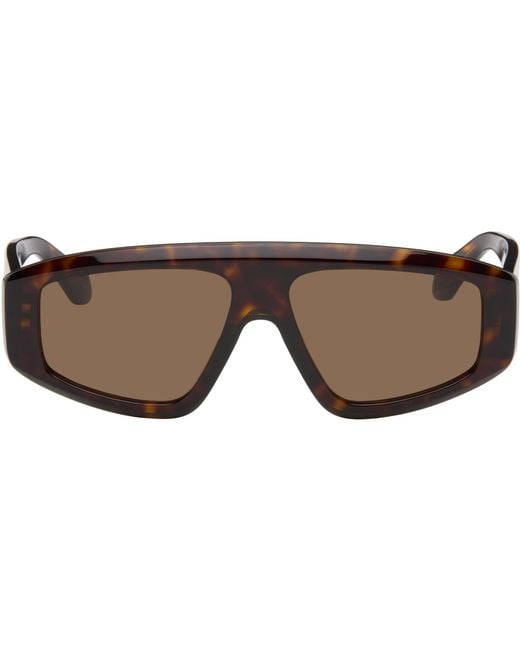 Alaïa Brown Aviator Mask Sunglasses
