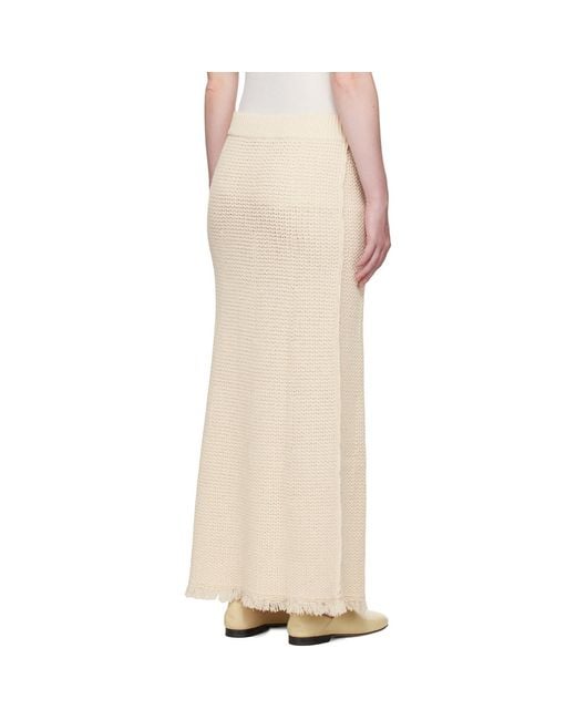 Studio Nicholson Natural Off- Rye Midi Skirt