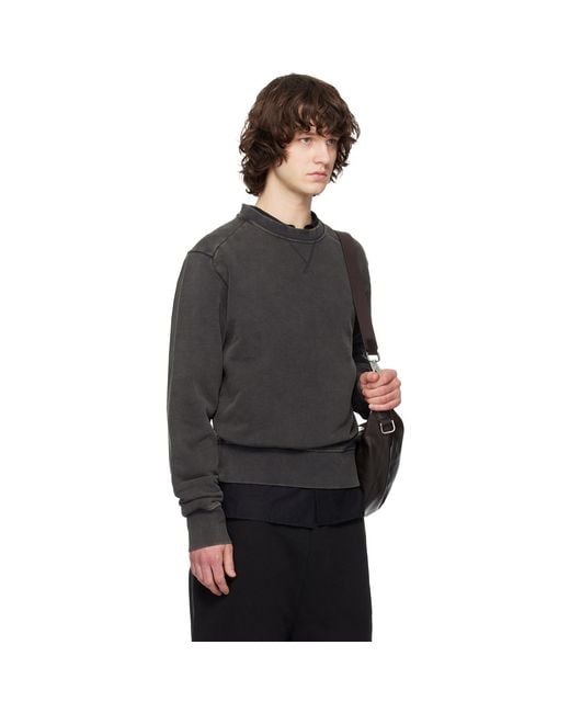 Entire studios Black Pod Crew Sweatshirt for men