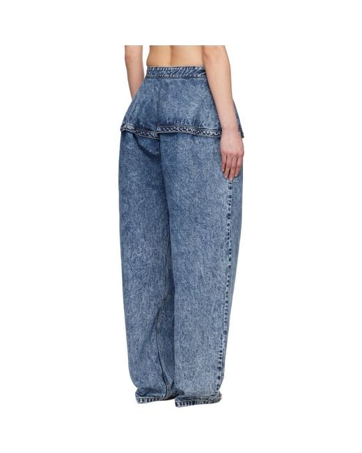 Alaïa Blue Peplum Jeans