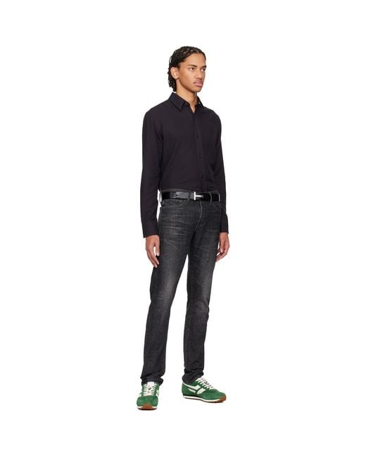 Tom Ford Black T Reversible Belt for men