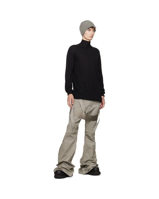 Rick Owens Gray Tower Megastrapped Bolan Bootcut Trousers for men