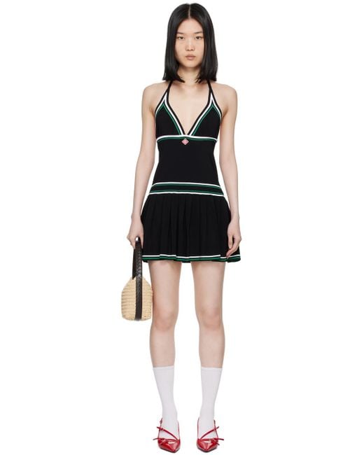 Casablanca Black Pleated Minidress
