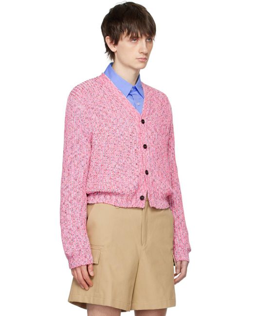 Wooyoungmi Pink Hardware Cardigan for men