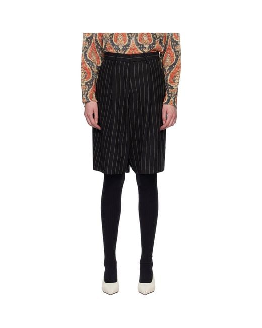 R13 Black Jumbo Tailored Shorts