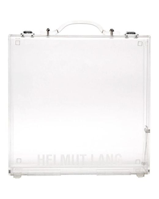 Helmut Lang White Transparent Shayne Oliver Lucite Briefcase