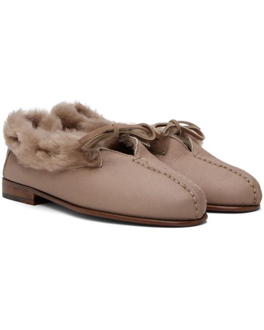 Hereu Black Tilla Shearling Loafers