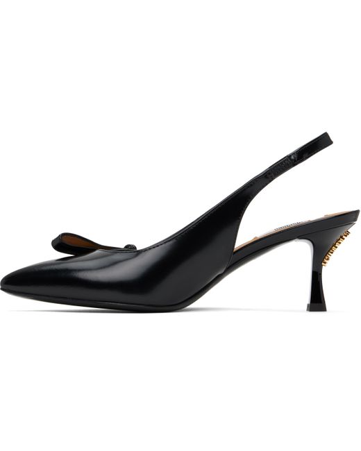 Moschino ブラック Buckled Bow ヒール Black