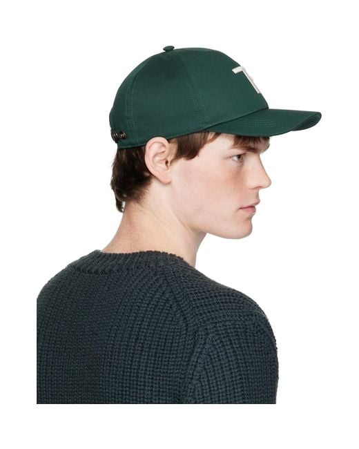 Tom Ford Green Brushed Cotton Cap for men