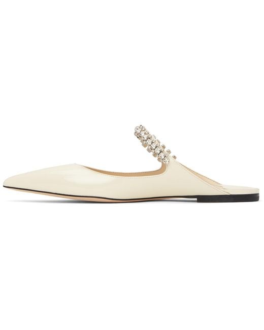 Jimmy Choo Black Ssense Exclusive Off- Bing Flat Slippers