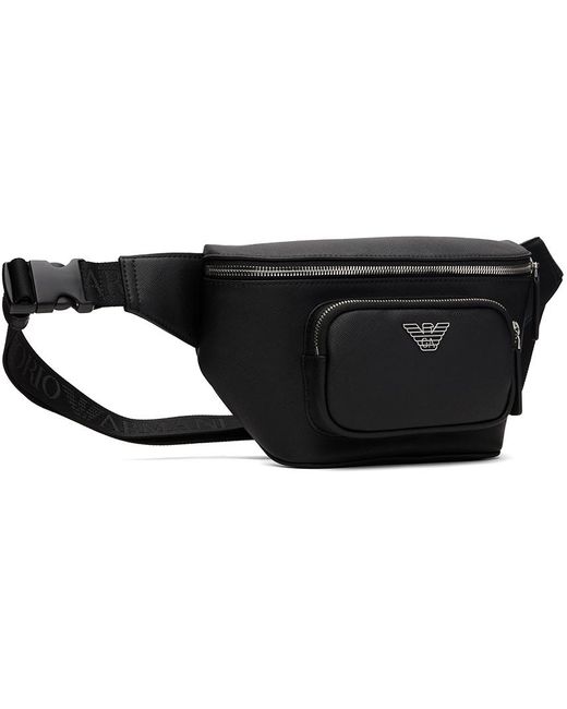 Sac-ceinture noir à glissières Emporio Armani pour homme en coloris Black