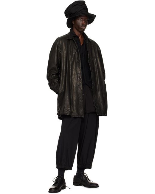 Blouson noir en cuir édition isamu katayama backlash Yohji Yamamoto pour homme en coloris Black