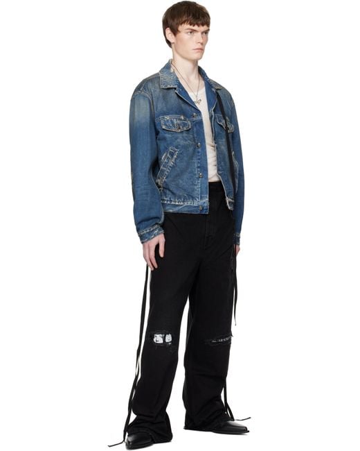 メンズ Ann Demeulemeester ブラック Olan High-Comfort ファイブポケット ジーンズ Black