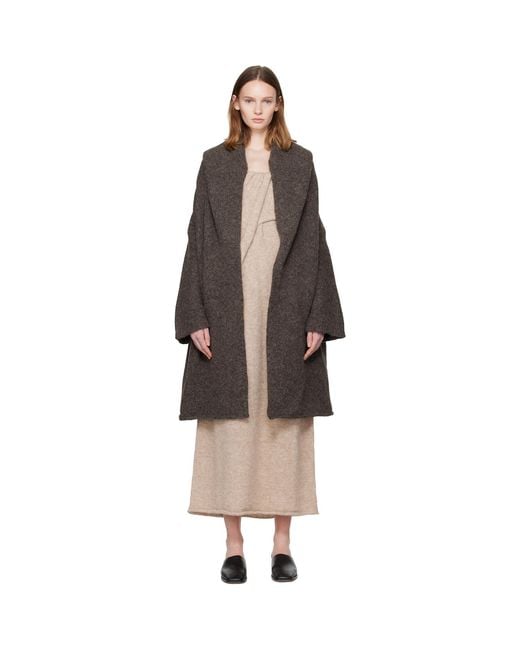 Lauren Manoogian Black Taupe Capote Coat