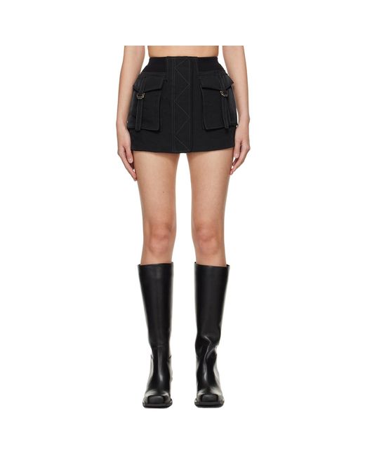 Dion Lee Black Aviator Miniskirt