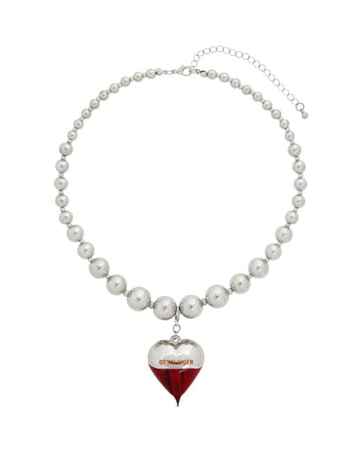OTTOLINGER Metallic Dipped Otto Heart Necklace