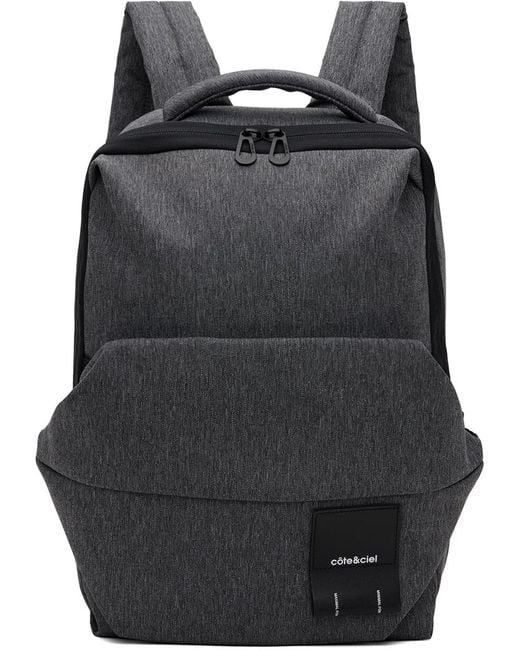 Côte&Ciel Black Kama Ecoyarn Backpack for men