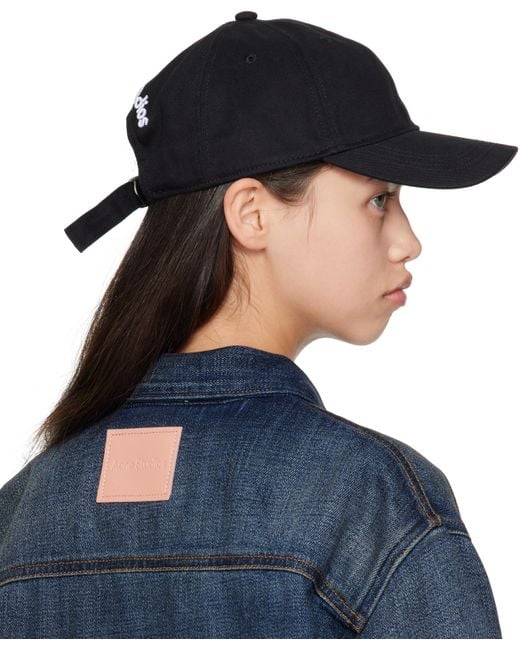 Acne Blue Twill Logo Cap