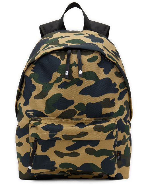 A Bathing Ape Black 1st Camo Cordura Day Backpack for men