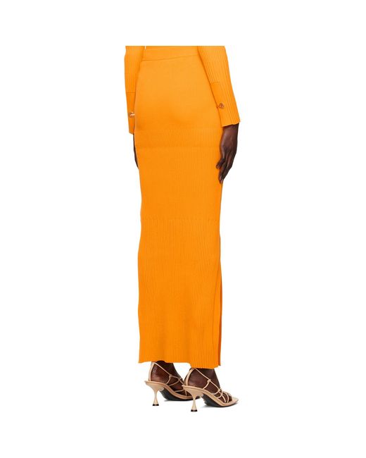 Dion Lee Orange Yellow Gradient Maxi Skirt